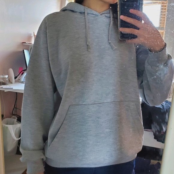 Grey Drawstring Hoodie - Picture 2 of 3